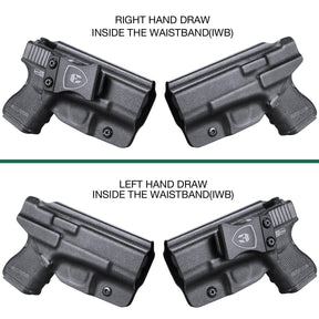 Glock 26 Gen 3-5/27/33 Gen 3-4 Kydex IWB Holster Right/ Left Handed | WARRIORLAND