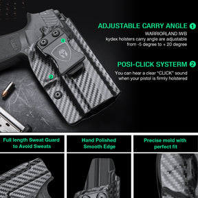 Carbon Fiber Kydex Holster Sig Sauer P320 Full Size Compact P320X Carry Pistol | WARRIORLAND