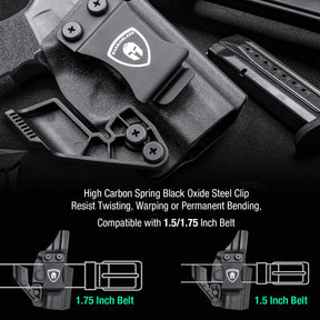 1.75 Inch Metal Clip IWB Kydex Holsters with Optics Ready & Claw for Taurus G2C/G3C  | Right Hand