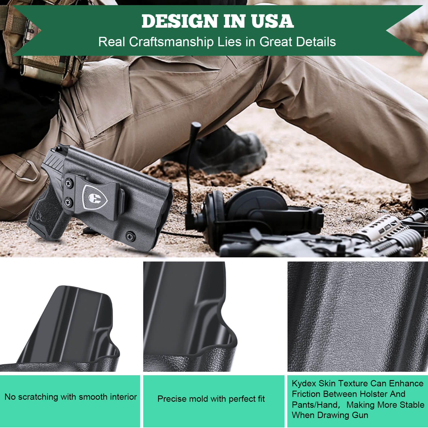 Taurus GX4 IWB Kydex Holster Concealed Carry Right/ Left Handed | WARRIORLAND