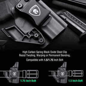 1.75 Inch Metal Clip IWB Kydex Holsters with Optics Ready & Claw for Springfield Hellcat/OSP/RDP | Right Hand