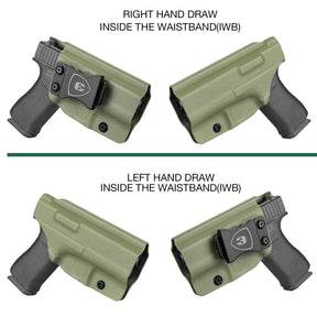 Kydex IWB Holster Glock 43 43X Army Green Concealed Carry Right/ Left Handed | WARRIORLAND