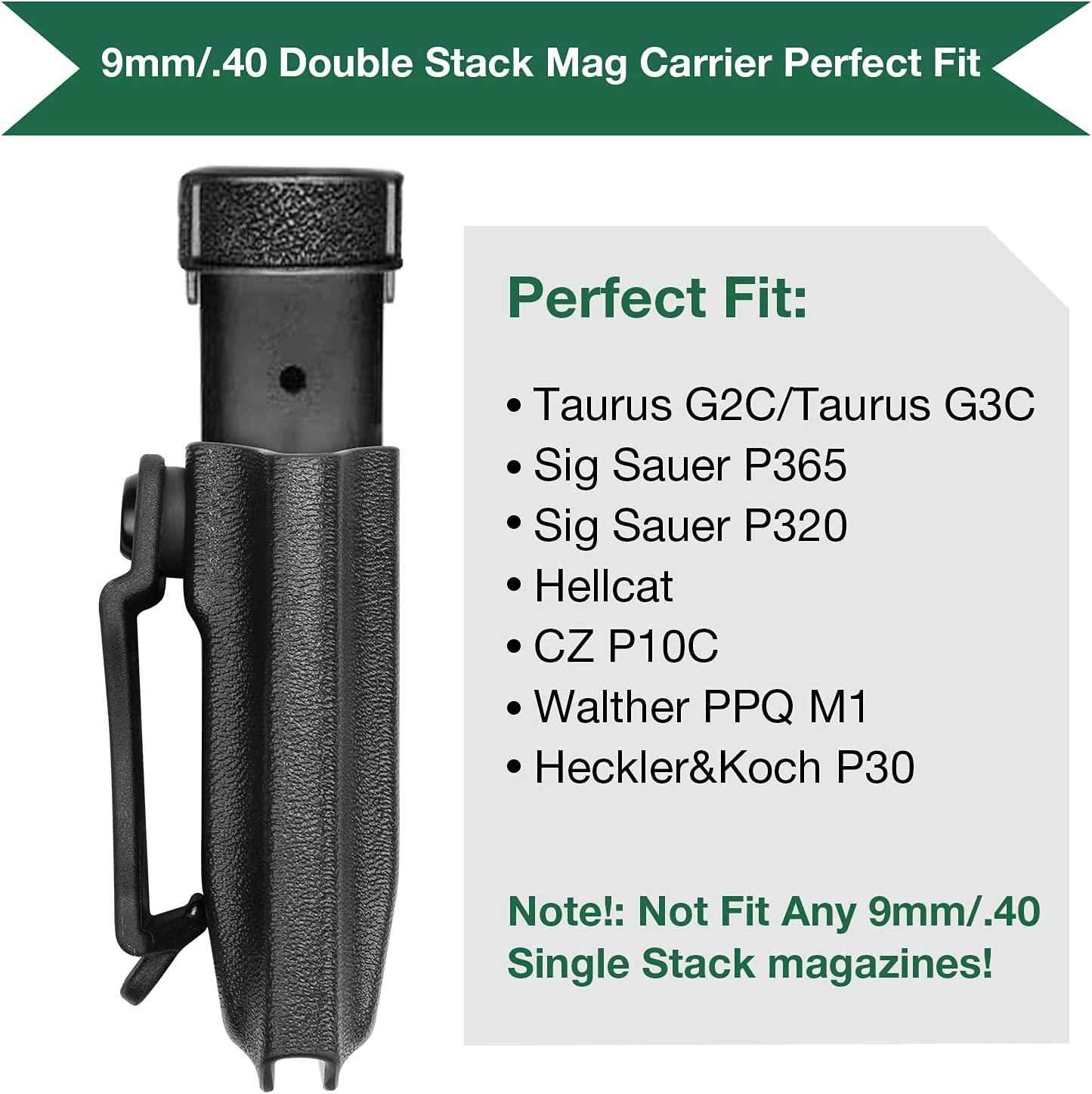 Glock 43X / G43X MOS Mag Carrier IWB/OWB Magazine Holster 9mm/.40 Stac