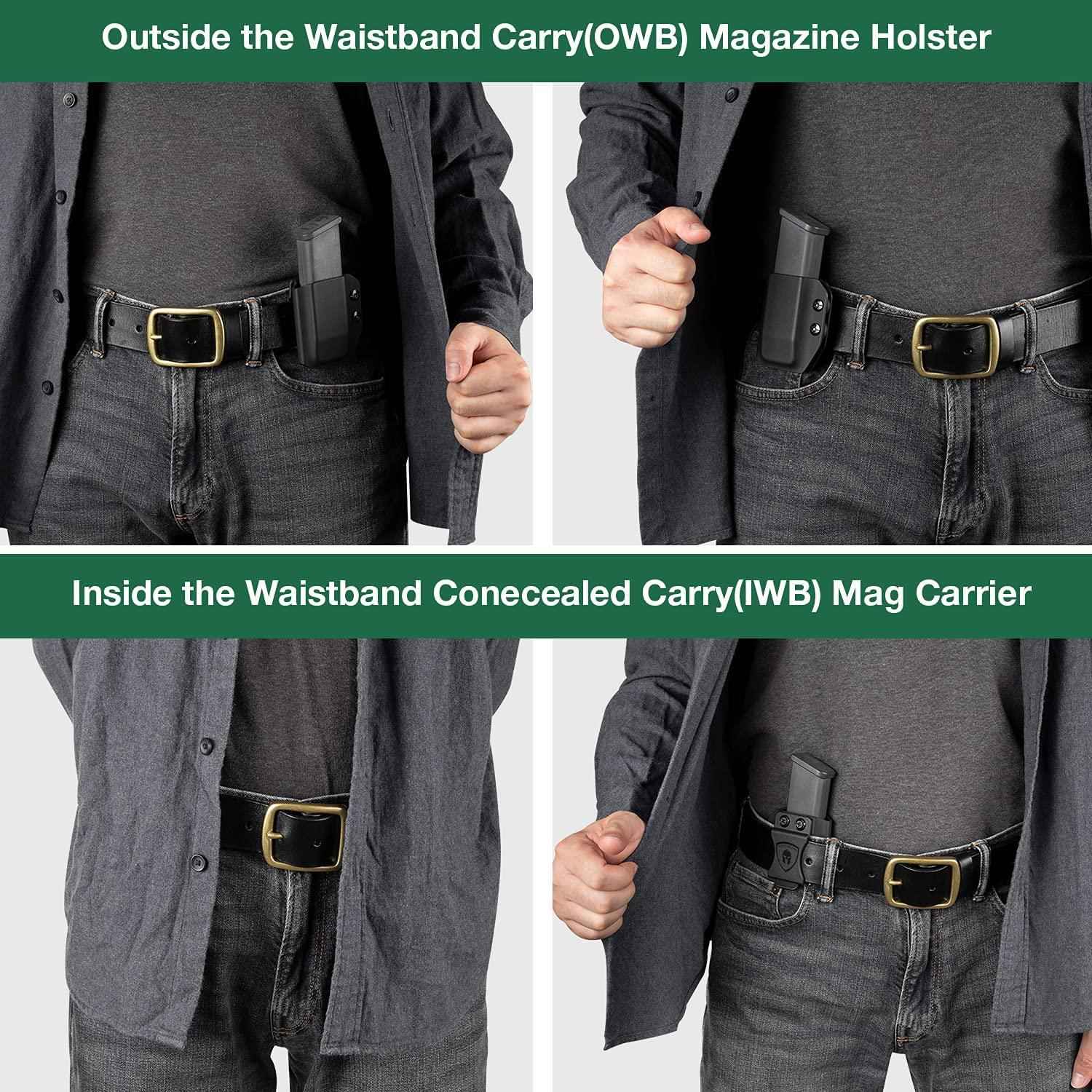 Custodia Tattica IWB/OWB 9mm / .40 Double Stack Magazine Per G1ock