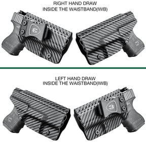 Carbon Fiber Kydex IWB Holster for Glock 26 Gen 3-5/27/33 Gen 3-4  | WARRIORLAND