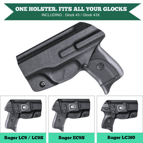 Kydex IWB Holster for Ruger LC9 LC9S EC9S LC380 Right/ Left Handed | WARRIORLAND