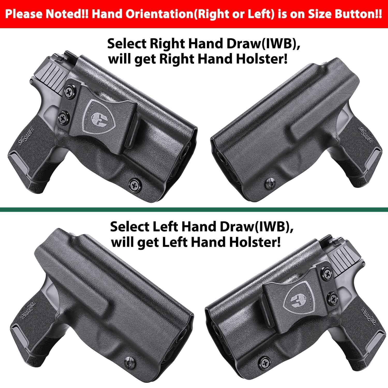 IWB Kydex Holster for Sig Sauer P365 SAS P365X 9mm Pistol Right