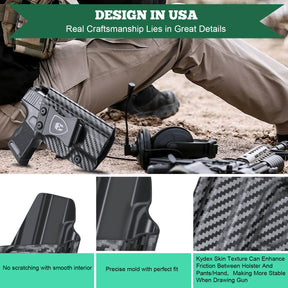 Carbon Fiber Kydex Appendix Holster Sig Sauer P365 SAS X XL 9mm Pistol Inside the Waist Band  | WARRIORLAND