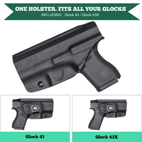 Glock 43 43X IWB Kydex Appendix Holster Right/ Left Handed | WARRIORLAND