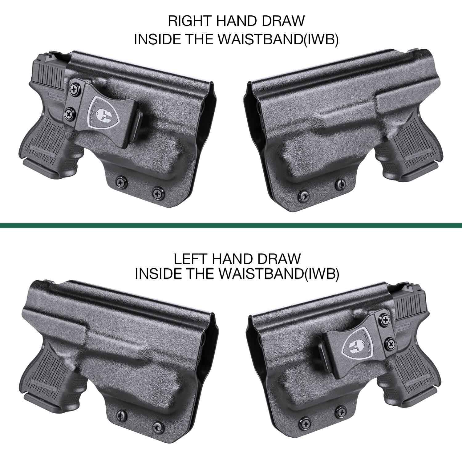 Glock 26 IWB Holster | TRL 6 Kydex Appendix Holster for Right/Left