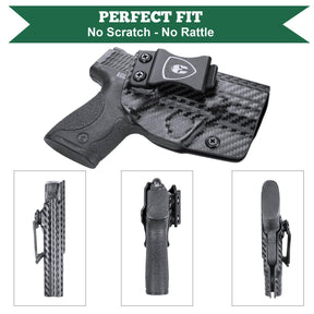 Carbon Fiber Kydex IWB Holster for Smith & Wesson M&P Shield/ Plus/ M2.0 9mm/.40 Pistol | WARRIORLAND