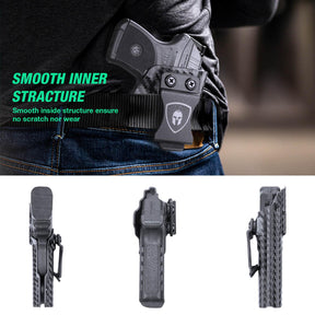 Carbon Fiber Kydex IWB Holster for SCCY CPX 1 2 CPX-1 CPX-2 9mm with No Rail Concealed Carry | WARRIORLAND