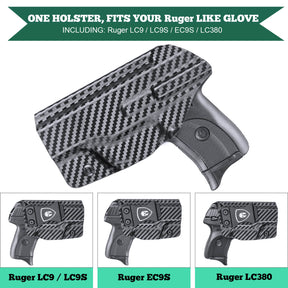 Carbon Fiber Kydex Ruger LC9 LC9S EC9S LC380 Holster IWB | WARRIORLAND
