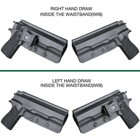IWB Kydex Holster for 1911  .45 ACP Pistol No Rail Concealed Carry Right/ Left Handed | WARRIORLAND