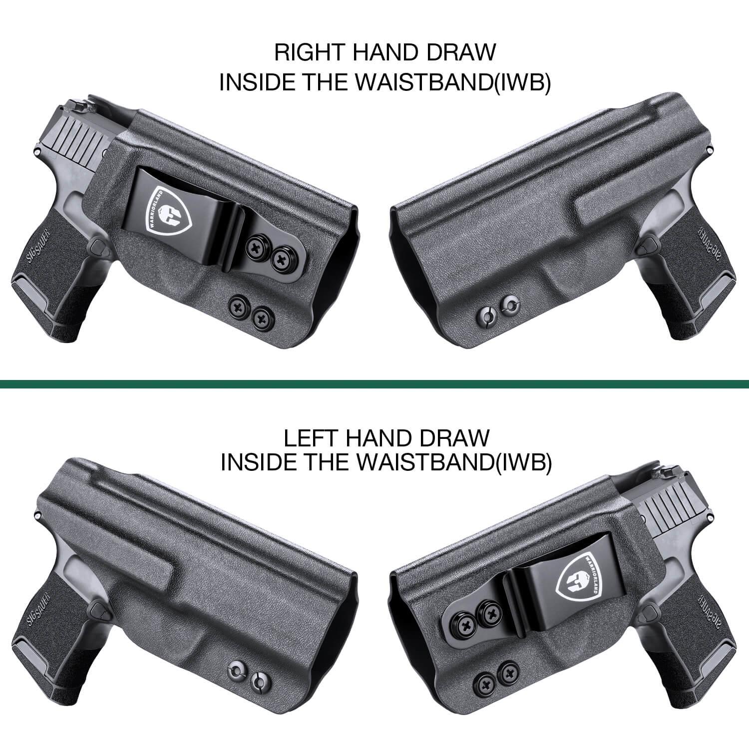 IWB Kydex Holster for Sig Sauer P365 SAS P365X P365XL 9mm Pistol Adjustable Ride Height Metal Belt Clip | WARRIORLAND