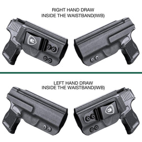 IWB Kydex Holster for Sig Sauer P365 SAS P365X P365XL 9mm Pistol Adjustable Ride Height Metal Belt Clip | WARRIORLAND