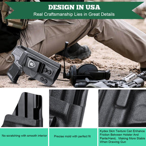 IWB Kydex Holster for Sig Sauer P365 SAS P365X P365XL 9mm Pistol Adjustable Ride Height Metal Belt Clip | WARRIORLAND