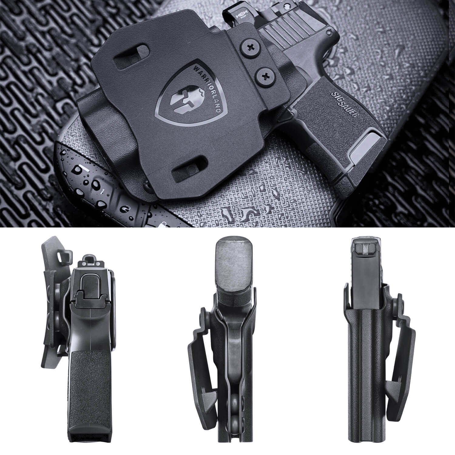 Open Carry OWB Paddle Holster Kydex for Sig Sauer P365 SAS X XL Pistol with Red Dot Trigger Guard | WARRIORLAND