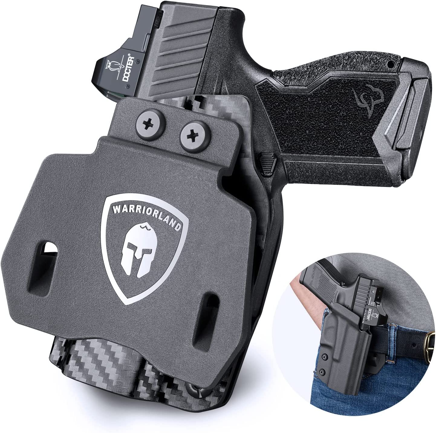 Taurus GX4 OWB Kydex Paddle Holster Appendix Open Carry Fully Trigger Guard with Red Dot Optics Cut | WARRIORLAND